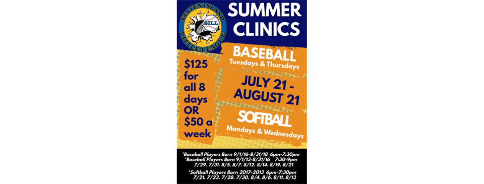 SILL Baseball/Softball Summer Clinics