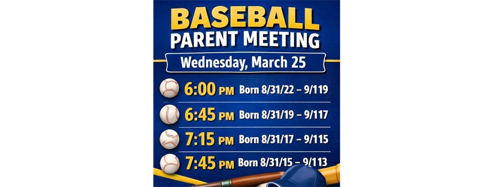 Baseball Parent MUST Meetings